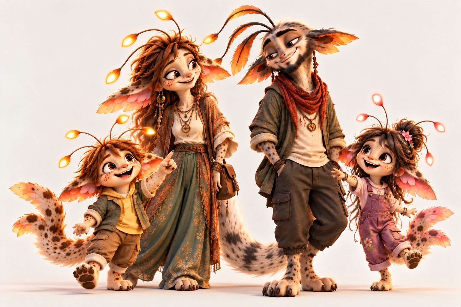 The Blinkears family lineup, left to right: Siko, Samba, Rumba and Niki